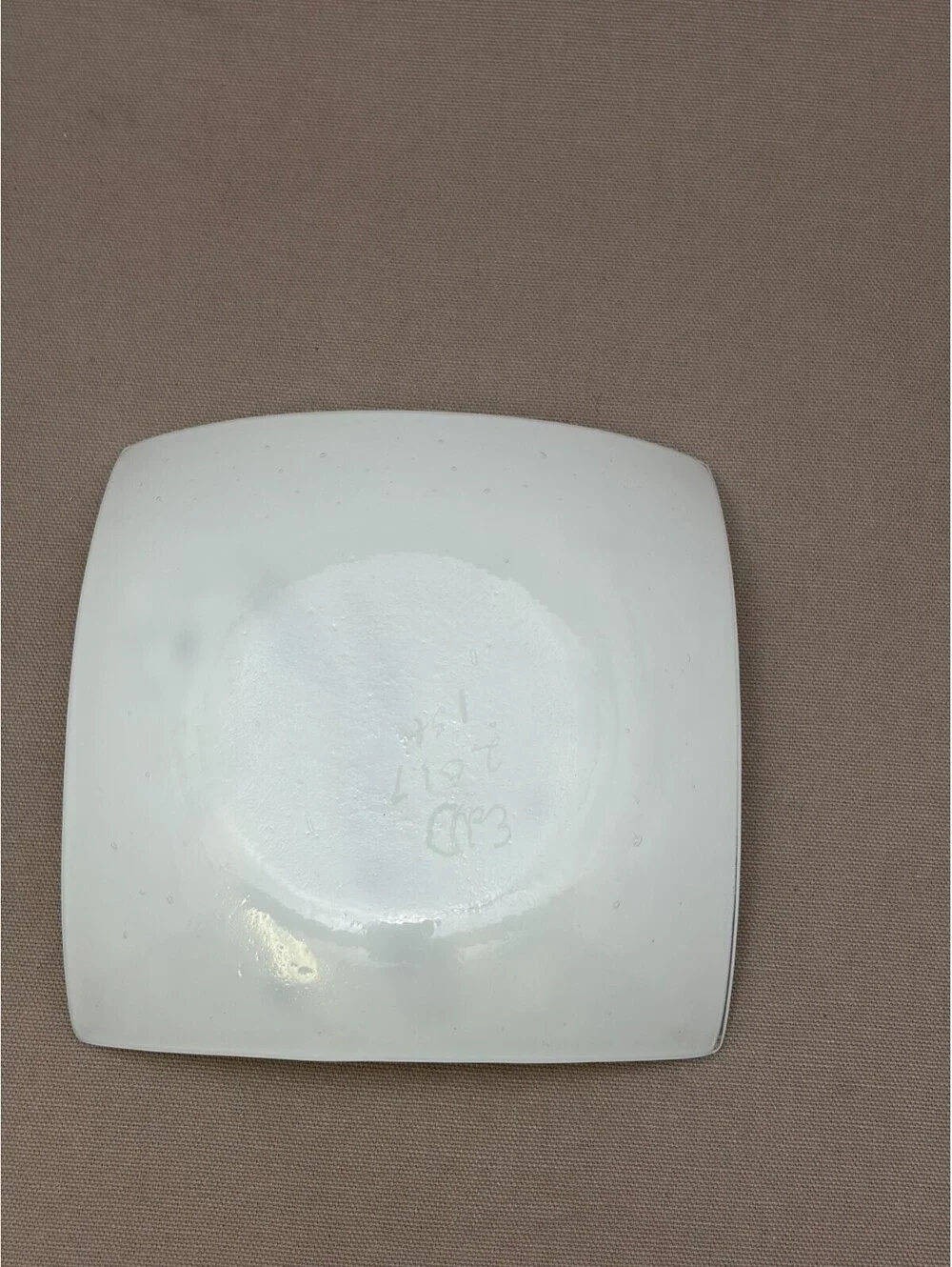 Handmade Fused Art Glass Decorative Dish Trinket Tray White Tree Abstract 6